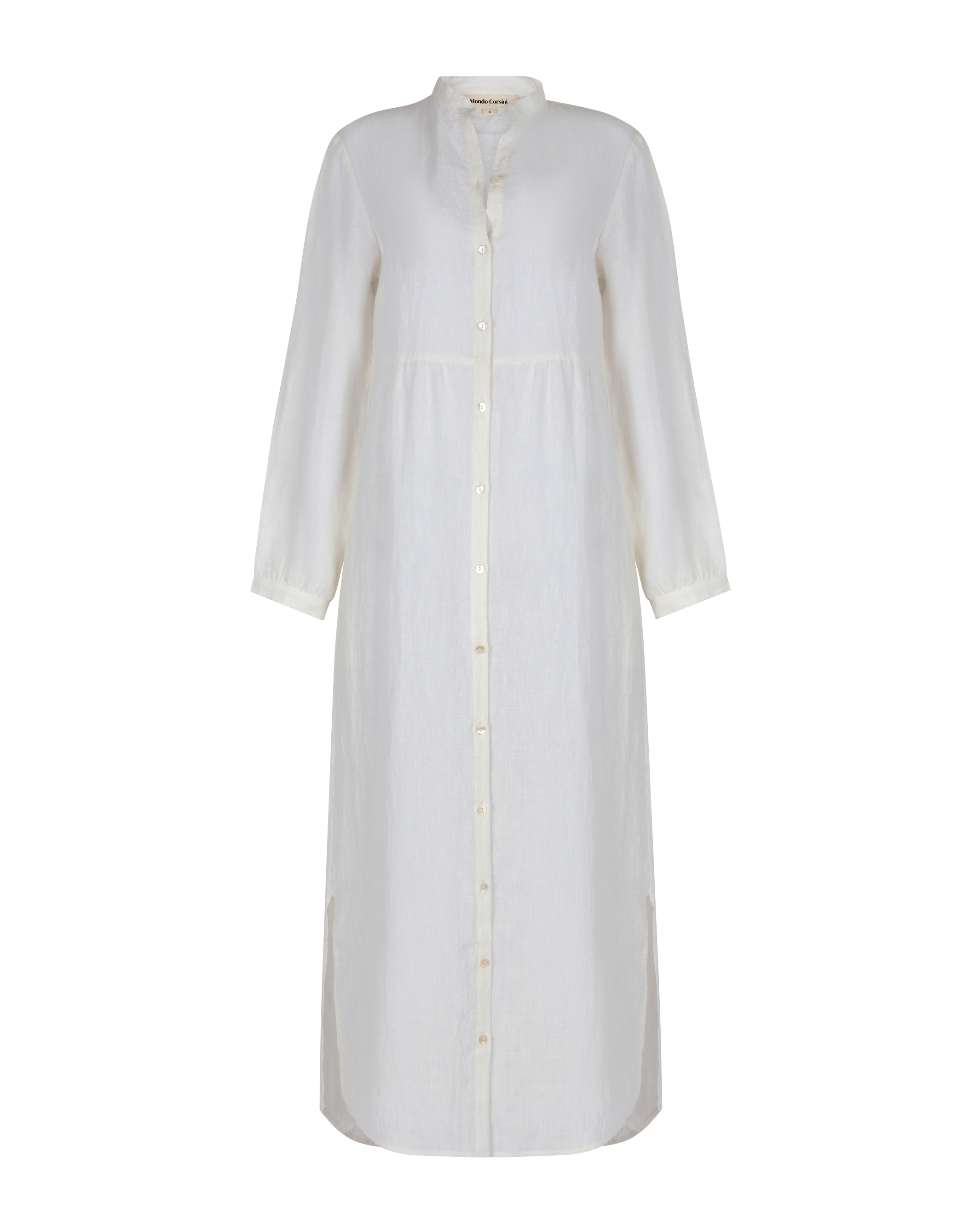 MATILDE - Panna Linen Dress - Mondo Corsini